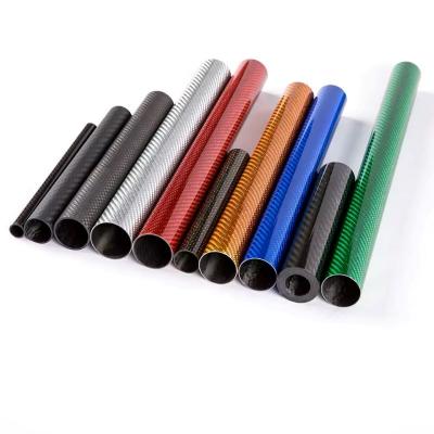 oem/odm carbon pipe colorful strong carbon fiber tubes 1000mm length 25mm 30mm OD