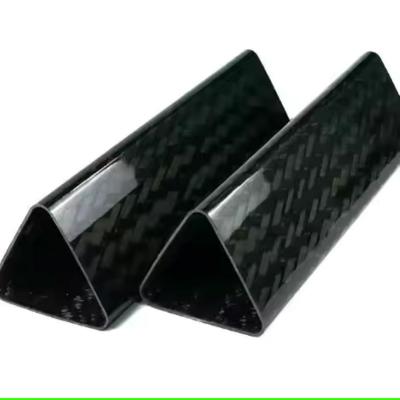 manufacturer customized 3k plain/twill matte/glossy carbon fiber triangle tube carbon rod